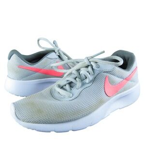 Nike Boys Sneaker Shoes Sz Y‎ 2.5 Medium Athletic Gray Fabric Lace Up